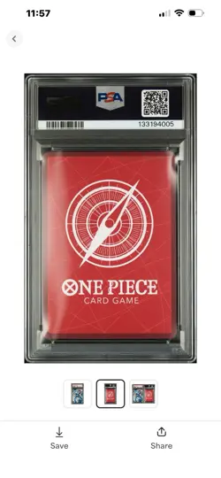 2025 ONE PIECE PROMOS DODGERS X ONE PIECE NIGHT #010 MONKEY D. LUFFY PSA 9 - Image 2