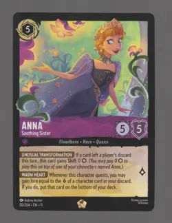 Disney Lorcana Winterspell ANNA Soothing Sister Legendary #50/204 - Image 3