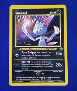 Pokemon Card - Sneasel Neo Genesis 25/111 Rare 1st Edition - Image 1