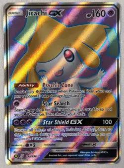 Jirachi GX 79a/236 Alternate Art Promo Full Art Holo Sun & Moon Pokemon Card - Image 1