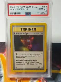 2000 Pokemon Gym Challenge PSA 10 Resistance Gym - Image 1
