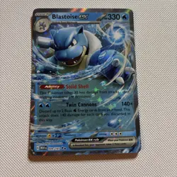 Blastoise ex 009/165 Scarlet & Violet 151 Double Rare Holo Pokemon TCG Card NM - Image 1
