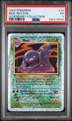 2002 POKEMON LEGEND COLL #16 MUK-REVERSE FOIL PSA 1 - Image 1
