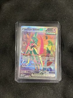 Pokemon TCG Iron Valiant ex 249/182 SV04: Paradox Rift Special Illustration Rare - Image 1