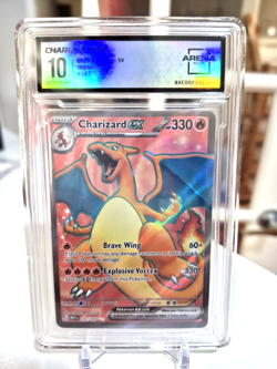 Pokemon TCG Charizard FA 183/165 2023 Scarlet Violet 151 ARENA CLUB 10 GEM MINT - Image 1