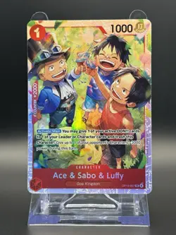 One Piece OP13-007 Ace & Sabo & Luffy SR EN Goa Kingdom NM - Image 1