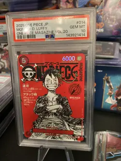 2025 One Piece JP Monkey D. Luffy #014 One Piece Magazine Vol. 20 PSA 10 - Image 2