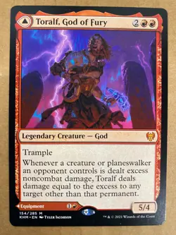 MTG 1x Toralf, God of Fury # 154 Kaldheim Modern Magic the Gathering Card x1 NM - Image 1