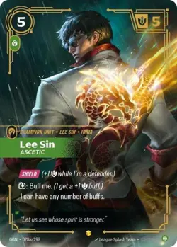 Riftbound Lee Sin Ascetic (Alternate Art) NM Foil Origins - Image 1