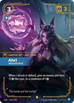 Riftbound Ahri Inquisitive (Alternate Art) NM Foil Origins - Image 1