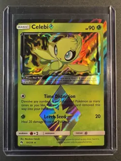 Celebi Prism Star 19/214 Pokemon TCG Lost Thunder Holo Card NM/LP Back - Image 1