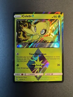 Celebi Prism Star 19/214 Pokemon TCG Lost Thunder Holo Card NM/LP Back - Image 3