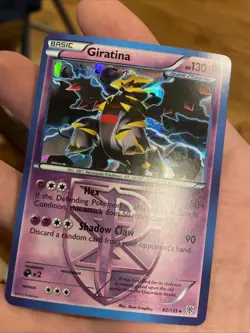 Pokemon Giratina TCG Black and White Plasma Storm Card 62/135 Cracked Ice LP - Image 1