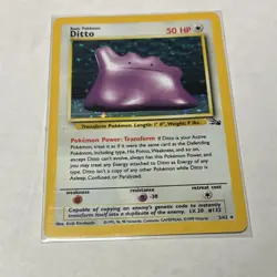 Pokemon TCG Fossil Ditto 3/62 Holo Rare Basic 50 HP Unlimited English Card - Image 1