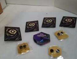 Disney Lorcana Pin Set Mad Hatter, Bolt, Amber Ink Belle Counter, Promo Cards - Image 2