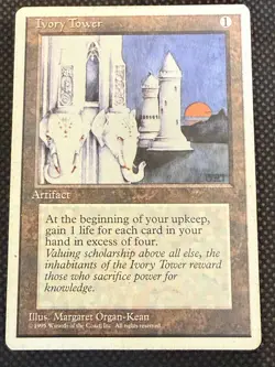 Ivory Tower Magic the Gathering Fourth 4th Edition MTG rare artifact - Image 1