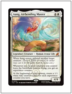 1x Aang, Airbending Master, Avatar The Last Airbender, Magic MTG NM - Image 1