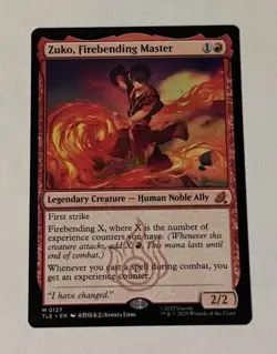 MTG Zuko, Firebending Master - Avatar The Last Airbender: Eternal-Legal NM - Image 1
