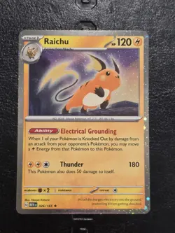 Pokemon TCG Raichu Cosmos Holo Holofoil Rare 026/165 Promo 151 NM - Image 1