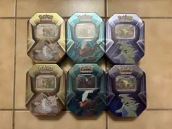 Pokemon TCG Triple Whammy Tyranitar, Darkrai, Slaking Tins (6x) Brand New Sealed - Image 1