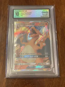 2019 Pokemon Sun & Moon Charizard GX Hidden Fates #9 Arena Club 10 - Image 1