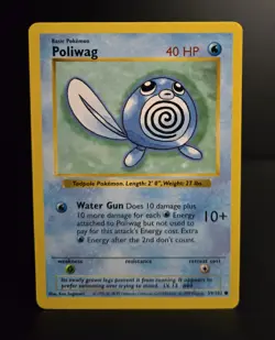 Pokemon TCG - POLIWAG - SHADOWLESS - 59/102 - WOTC - BASE SET (1999) - LP/NM - Image 1
