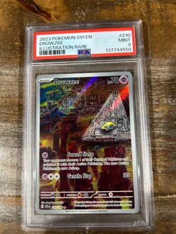 POKEMON 2023 Scarlet Violet Illustration Rare DROWZEE #210 PSA 9 Mint RARE - Image 1