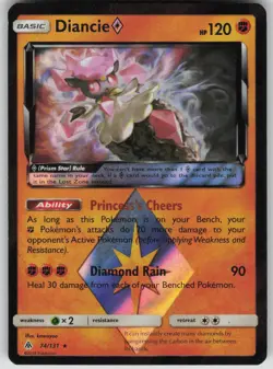 Pokemon TCG Diancie Prism Star Prism Rare SM - Forbidden Light 74/131 - Image 1
