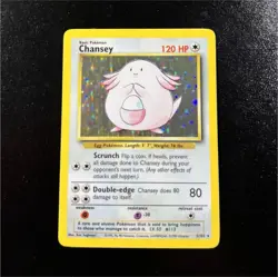 Pokemon Chansey 003/102 Base Set Holo Rare 120 HP WOTC English Vintage 1999 - Image 1
