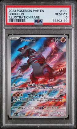 Pokemon Paradox Rift Groudon 199 PSA 10 - Image 1