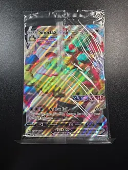 Pokemon TCG Snorlax VMAX Sword & Shield Stamped Promo 142/202 Jumbo Sealed - Image 1