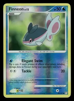 Pokemon Finneon Common Mysterious Treasures 83/123 LP Reverse Holo - Image 1