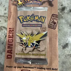 Pokemon Fossil Booster Blister Pack Zapdos Artwork 1999 WOTC Factory Sealed - Image 2
