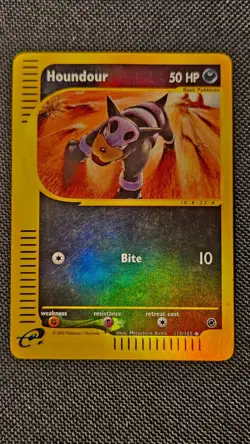 Pokemon TCG Houndour Expedition Base Set 113/165 Reverse Holo Rare - MP - Image 2