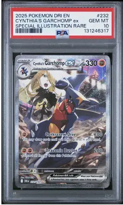 Pokemon Cynthia's Garchomp ex 232/182 Sv10: Destined Rivals Holo PSA 10 Gem Mint - Image 1