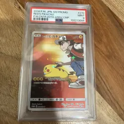 Pokemon TCG: Red's Pikachu Holo Japanese Promo 270/SM-P (PSA 9 Mint) - Image 1