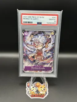 PSA 10 2024 ONE PIECE ST18 EN MONKEY D LUFFY P-041 GEAR 5 ENGLISH PURPLE - Image 1