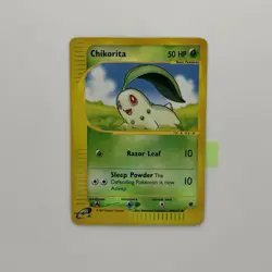 Chikorita - 100/165 - Pokemon Expedition Reverse Holo Rare Card MP - Image 1