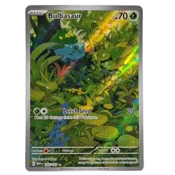 Bulbasaur IR 166/165 Pokemon 151 SV Full Art Holo Rare NM Condition Card - Image 1