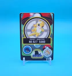 Pokemon Card Japanese - Sandshrew No. 027 - Sealdass Sticker - Bandai - Image 1