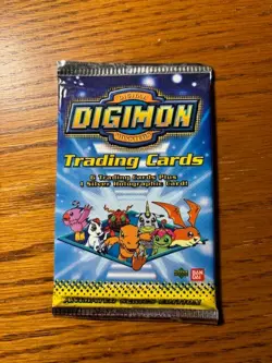 1999 Upper Deck Bandai Digimon Series 1 Trading Card Sealed Booster Pack x 1 - Image 1