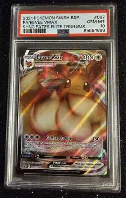 PSA 10 Eevee VMAX SWSH087 BSP Sword & Shield Promo Cards Holo - Image 1