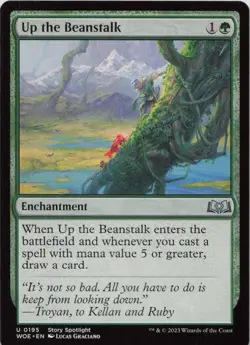 Up the Beanstalk U Wilds of Eldraine 195 NM MTG - Image 1