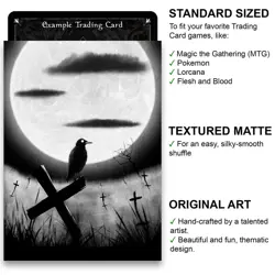 Crow on the Grave – Inked Horror – MTG Size – 100 Textured Matte Card Sleeves - Image 2