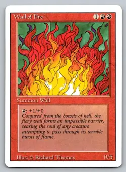 MTG Magic the Gathering Revised Edition Wall of Fire - Image 1