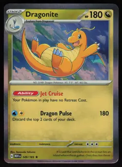 Dragonite 149/165 Holo: Scarlet & Violet 151 Pokemon TCG Near Mint - Image 1