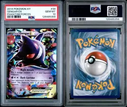 2014 Pokemon XY Gengar EX Phantom Forces #34 Gem Mint 10 PSA - Image 1
