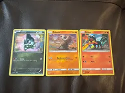 Pokemon Tcg 3 Mid Era Holos Litten, Axew, Cubone - Image 1