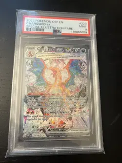 2023 Pokemon Obsidian Flames Charizard EX 223 Special Illustration Rare PSA 9 - Image 1