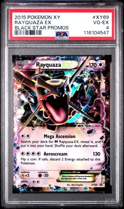 2015 POKEMON BLACK STAR PROMO RAYQUAZA #XY69 PSA 4 EX #116104547 - Image 1